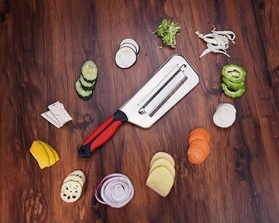 2-Blade Vegetable Cutter & Slicer Multi-Functional Slicing Knife with Peeler