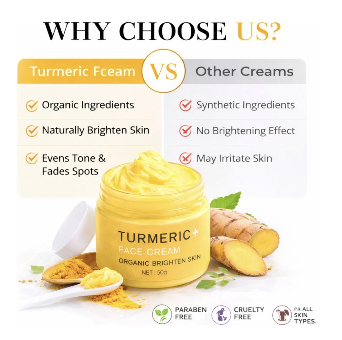 Turmeric face cream(Pack of 2)