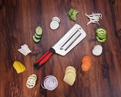 2-Blade Vegetable Cutter & Slicer Multi-Functional Slicing Knife with Peeler